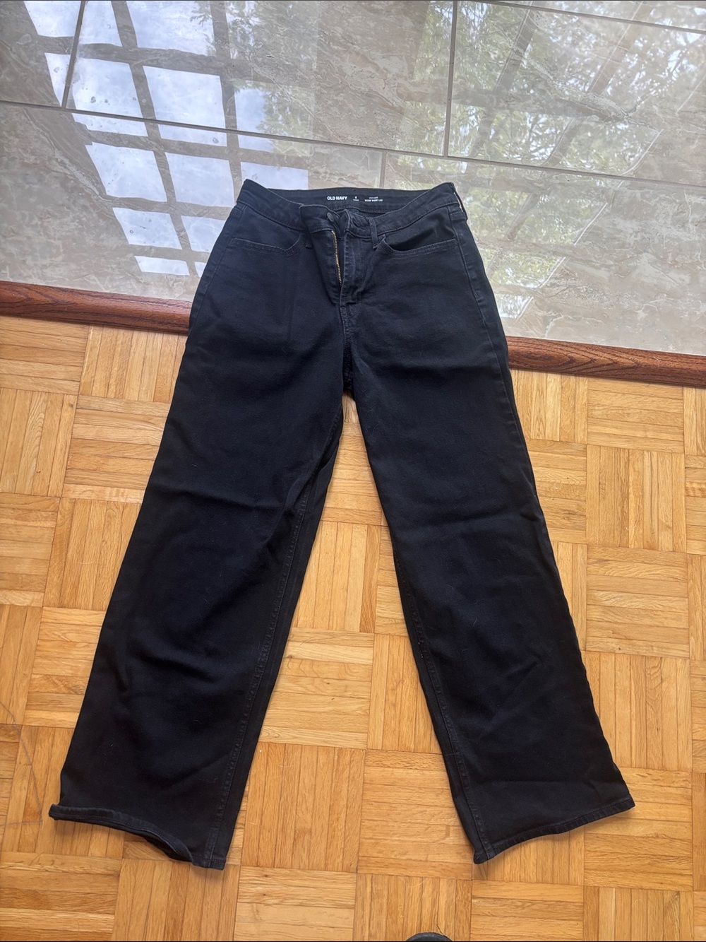 Old Navy Black Wide-Leg Flare Jeans